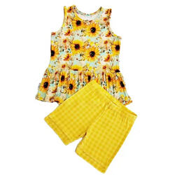 Girls Peplum Tank  Shorts