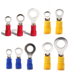 Hot-Sale and High Quality RV Round Tube Cord End Copper Insulated Ring Terminals With PVC Insulation