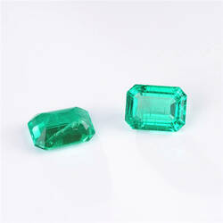 Colombia Green Color Octagon Emerald Cut Lab Grown Emerald