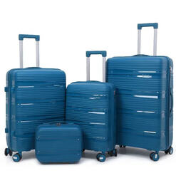PP Luggage Baigou Factory 3pcs Set 20 24 28 Inch Double Wheel Matching Color Trolley Luggage