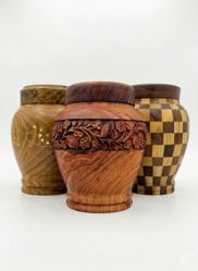 Handmade Wooden Urns For Human Ashes | Handcrafted Urn for Cremation or Home Decor