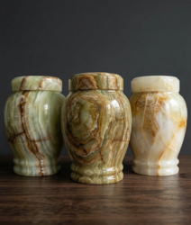 Natural Onyx Stone Cremation Urn for Human Ashes – Handcrafted Memorial Urn