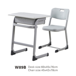 W89B Injection molded edge sealed student desks and chairs