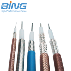 MIL-DTL-17 Compliant RG Coaxial Cable 50 Ohm Shielded RF Cable