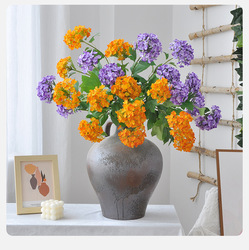 3 Head Artificial Hydrangea Real Touch Silk Viburnum Snowball Fake Flowers for Wedding Ceiling Hangi