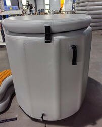 Portable round inflatable ice bath plunge tubs