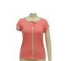Women’ Casual Short Sleeve, 100% Cotton Jersey,Casual, Fit Size, Front Lace Tape, T-Shirts
