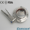 Sanitary Stainless Steel 304/316L Manual Control Welded Butterfly Valve with Fine Adjustment