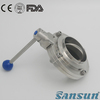 Sanitary Stainless Steel Hygienic Heavy Weld Manual Butterfly Valve with Multi-Position Handle