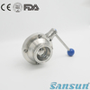 Food Grade Hygienic Stainless Steeal Butterfly Type Ball Valve