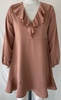 Ladies' V-Neck Ruffle Dress-018