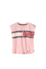 Girl's Tie Front Printed  T-Shirt