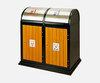 MAX-HG01 Outdoor Steel Wooden Recycle Bin Withswing Lid For Community