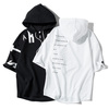95% polyester 5% spandex summer print fashion casual hooded short sleeve T-shirt men's T-shirt