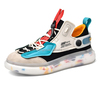 new style fashion high quality microfiber upper popcorn sole light running lace up men sport shoe