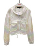 Women's light jacket with foil fabric