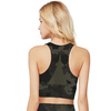 Triangular Mesh Back Longline Workout Sports Bra Camo