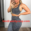 2021 hot sale  Custom Woman High Waist Fitness Leopard Print Yoga Wear Bra  Pants Leggings Yoga Set