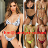 2021 Custom Women Swimwear Beachwear Swimsuit 2 Pieces Bandeau High Waist Bikini Set Bathing Suits M