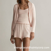 Spring Summer High Quality long sleeve soft 3pcs indoor pajama home leisure wear for women