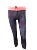 Girls' Sports Tights Fitness Clothing Custom Digital Print Yoga Pants, Side with Sealed two color Ta