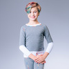 2021 Wholesale Girls' Long-sleeved Sports Tops with Multi Stitching