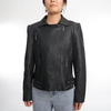 Women's fuax leather pu biker jacket