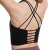 Cross Back Strappy Sports Bra Padded Wirefree Yoga Workout Bras