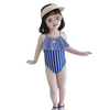 Girl One Piece Strip Printing Swimwear