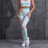 2021 new style yoga pants women seamless tie-dye moisture wicking and quick-drying sports yoga cloth