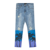 Printed and distressed Jeans