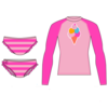 Girl rash guard with ice cream rubber print
