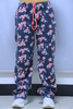 Lady printed polar fleece pajama trousers plus size