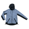 windbreak color contrast men's sports hoodies bonded fleece jacket 
