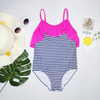 Bikini 2021 little girl one-piece with ruffle in the front swimwear