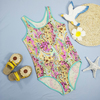 2021 little girl one-piece swimsuit round neck ,UPF50