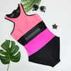2021 new design contrast panel,mesh insert fashion style Women's swimsuit