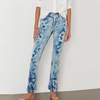 snow wash jeans