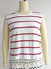 Striped Printed Sleeveless Womens Fashion Top