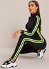 Zip Up Custom Wholesale Collar Striped Jumpsuit Custom Your Own Logo