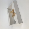 White Cardboard Gift Box With Bow Ribbon