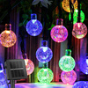 Solar String Lights Outdoor 60 Led Crystal Globe Lights with 8 Modes Waterproof Solar Powered Patio