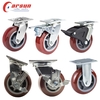 4/5/6/8 inch Heavy Duty Industrial PU castors Polyurethane trolley Swivel Caster Wheels