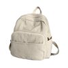 Corduroy Girls Backpack Soft Small Zipper Daily Women shopping Back pack
