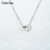8×8mm Heart Cut Moissanite S925 Sterling Silver Diamond Pendant Necklace