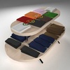 Double Layer Oval Wooden Display Table