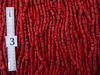 Red coral beads