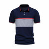 Brussels Sports Navy Blue Color-Blocked Custom Polo Shirt