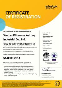 our Intertek SA8000 certificate