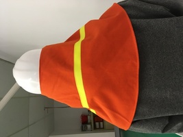 Hard Hat Neck Guard hi vis with velcro closure